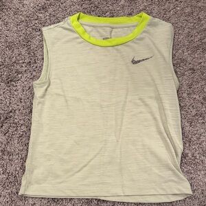 Nike Light Gray Sleeveless Top with Neon Trim
